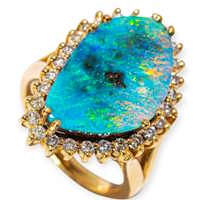 8 BOULDER OPAL RINGS